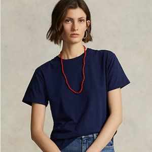 Lauren Ralph Navy Cotton Jersey Tee